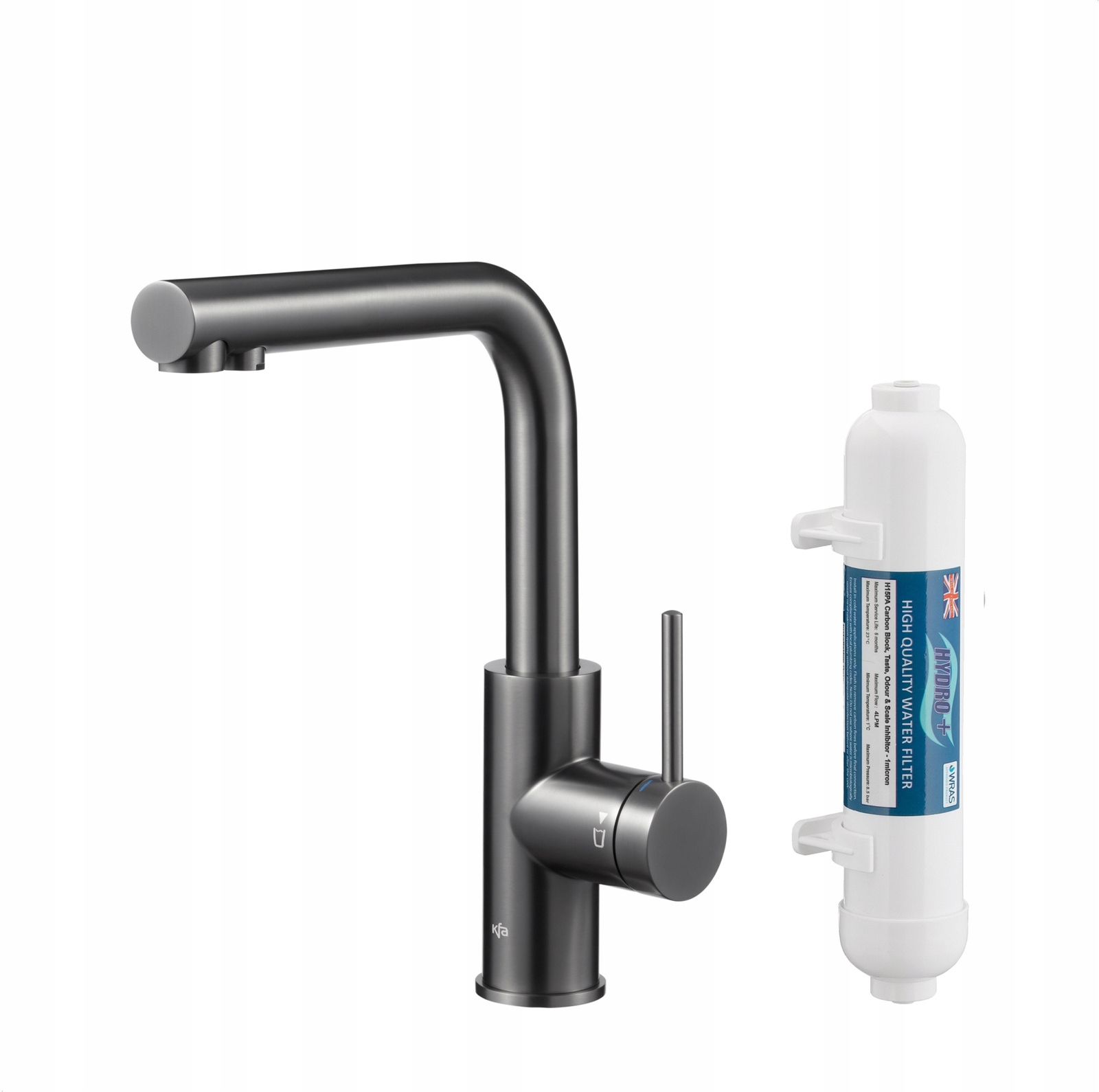 Kfa Kuchynská Batéria Duero Pure Basic Hydro+ Filter, Gun Metal Grey