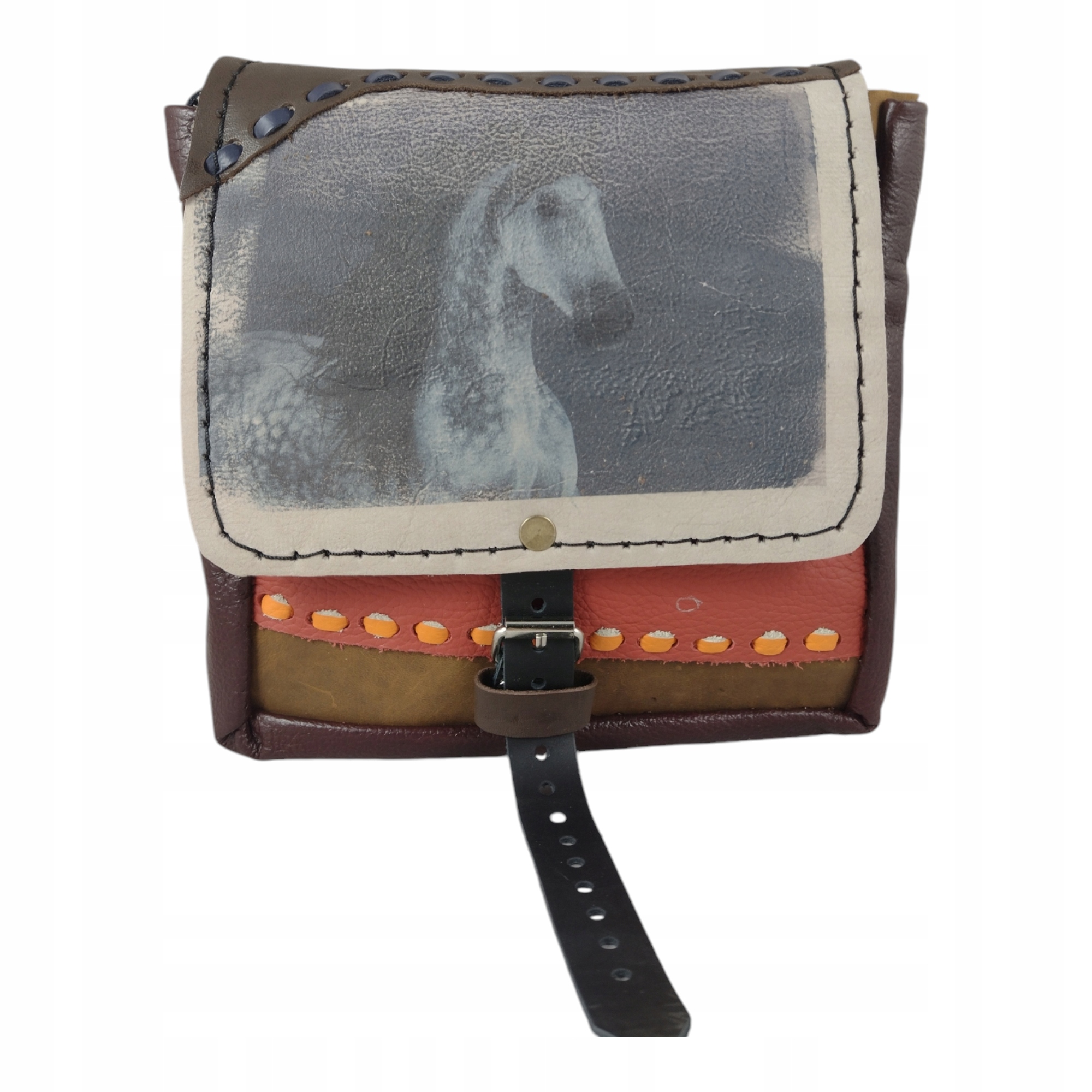 Tm Kabelka Malá Kožená Ruční Práce Kůň