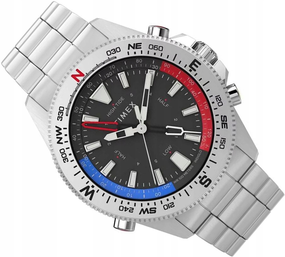Pánské Hodinky Timex TW2V41800 Premium Kompas Příliv Teploměr Indiglo Safír