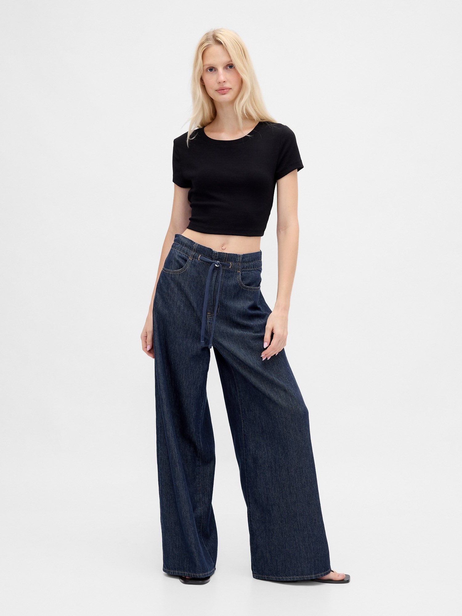 Gap Džíny High Rise SuperLight Baggy