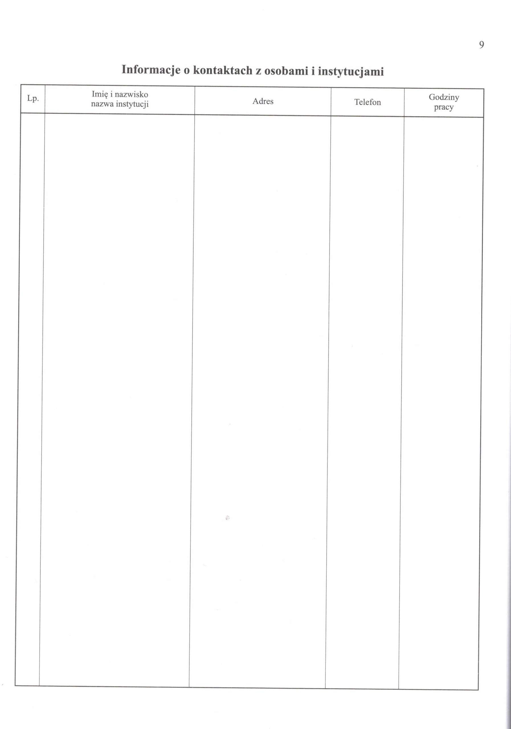 DZIENNIK ZAJĘĆ PEDAGOGA SZKOLNEGO I PSYCHOLOGA Rodzaj inny