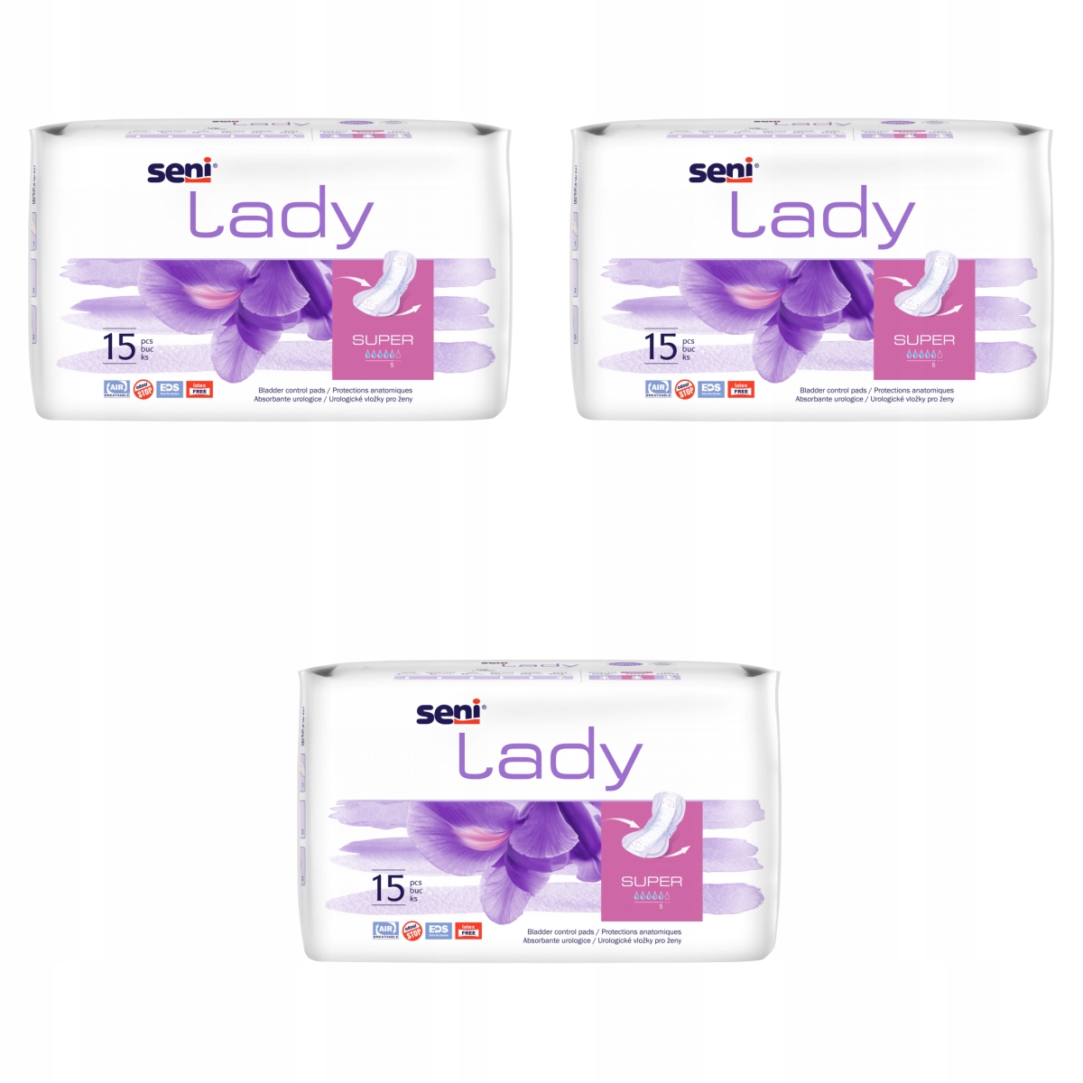 

Seni Lady 3 opakowania po 15 sztuk