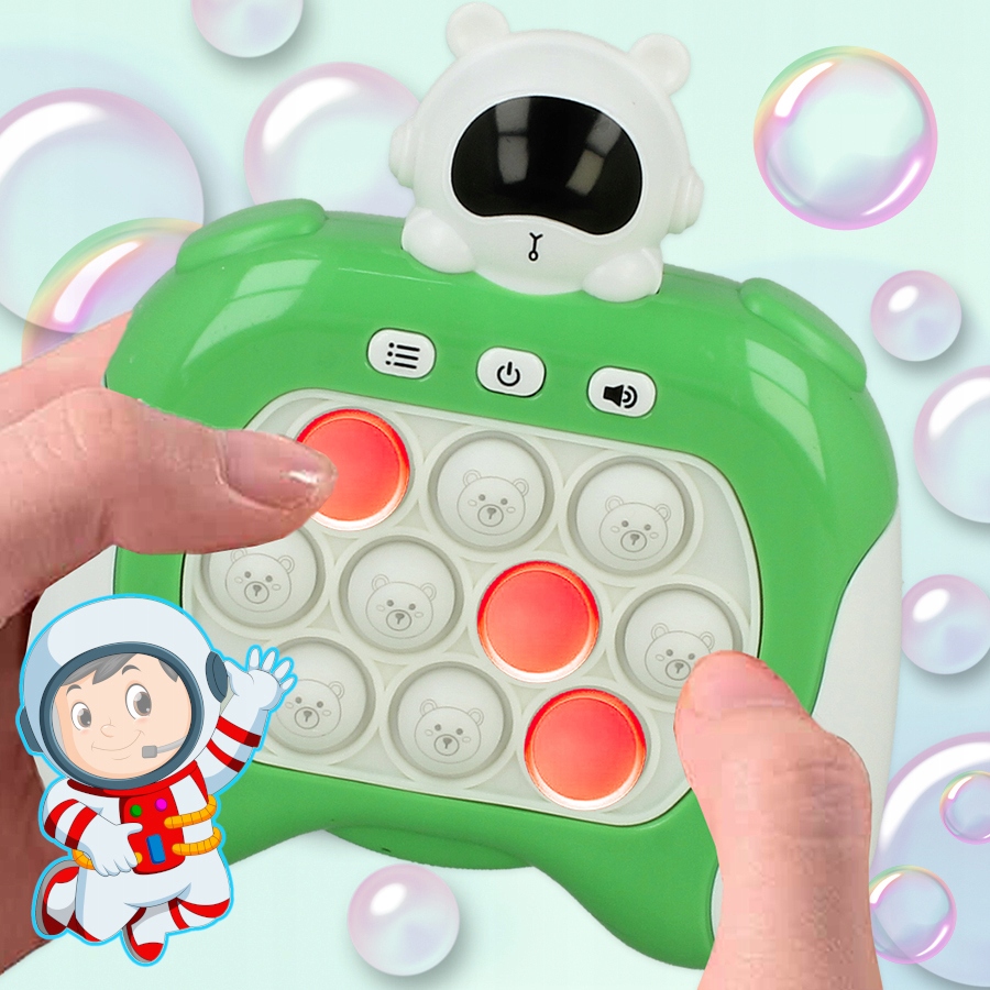 GRA ZRĘCZNOŚCIOWA POP IT POPIT ELEKTRYCZNA ANTYSTRESOWA LED DŹWIĘKI KOSMOS Bohater Inny