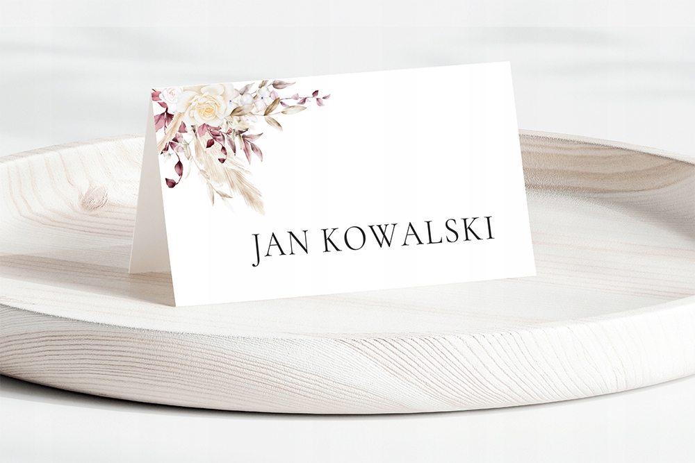 Winietki ślubne Złote Tłoczenie 5 cm x 9cm 10 szt. Marka bez marki