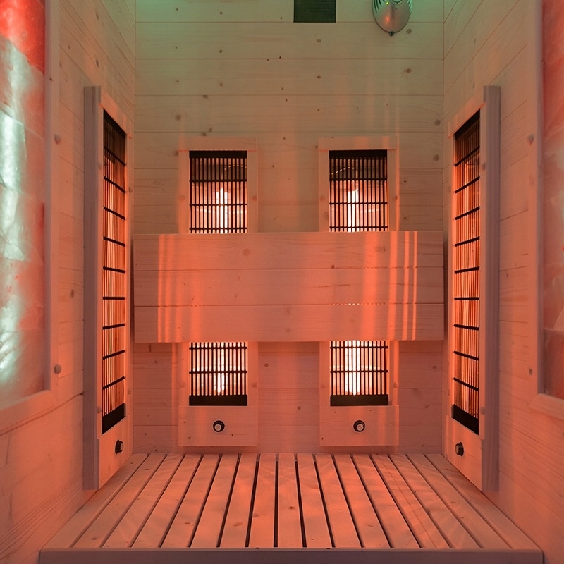 Tromso1 žematemperatūrė infraraudonųjų spindulių sauna, 2 asmenims, 90 x 90 cm, namų sveikatingumui nuotrauka 12