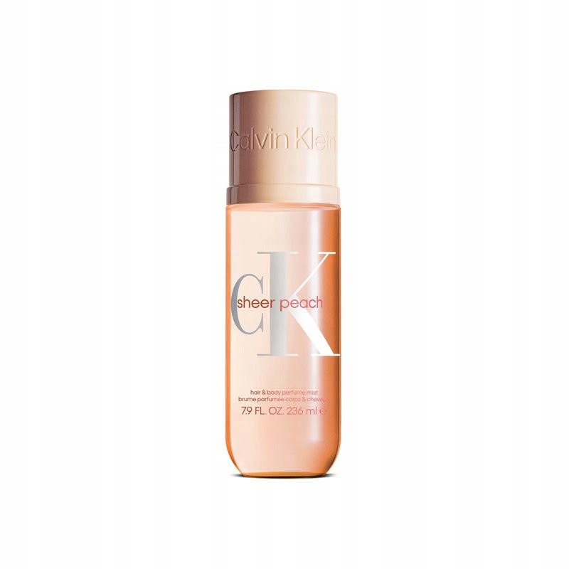 Parfémovaná mlha na tělo a vlasy pro ženy Calvin Klein Sheer Peach, 236 ml