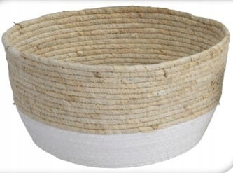 

Koszyk Boho osłonka donica biała 25 cm