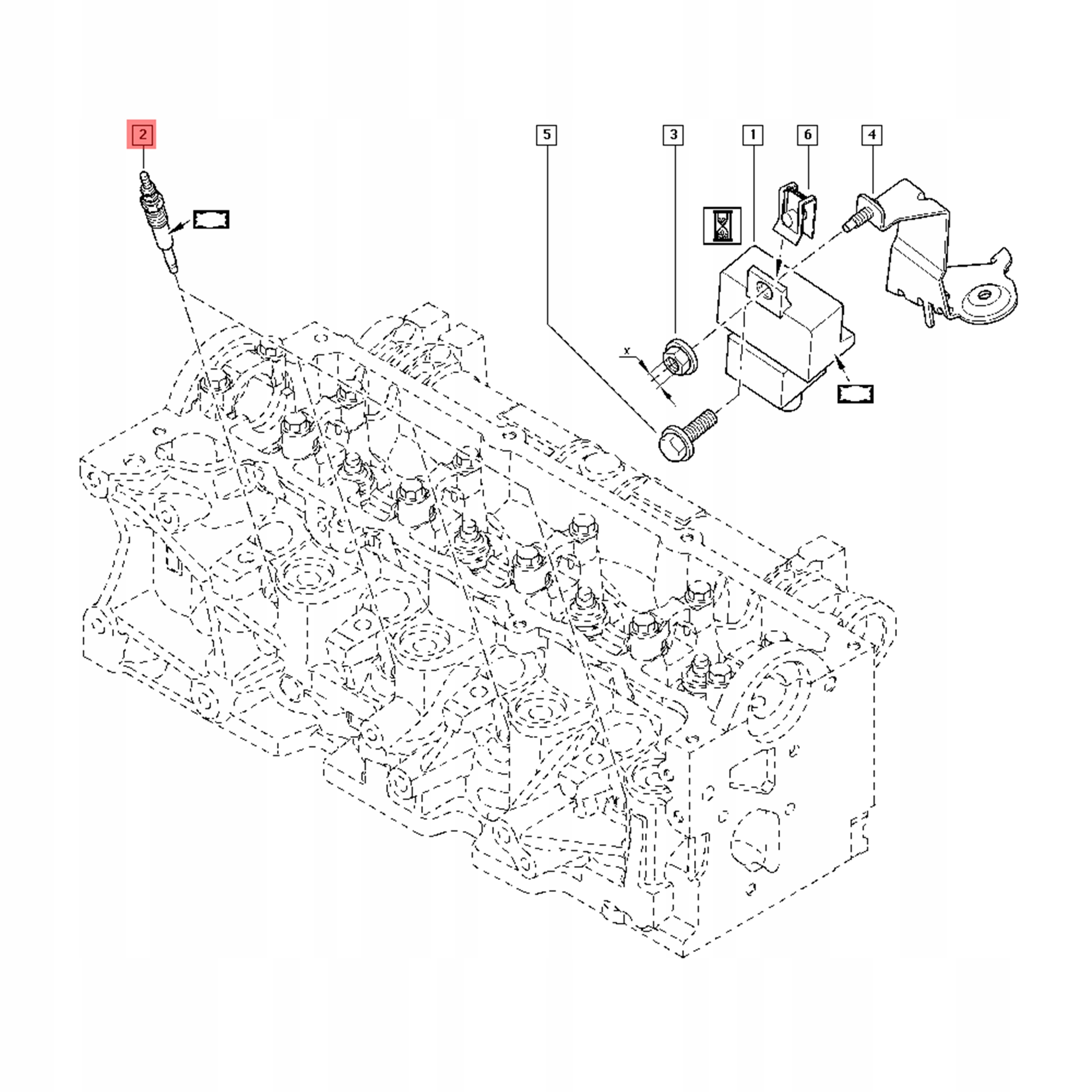 OE RENAULT CLIO GRANDTOUR 1.5DCI ŚWIECA ŻAROWA Długość całkowita 89 mm