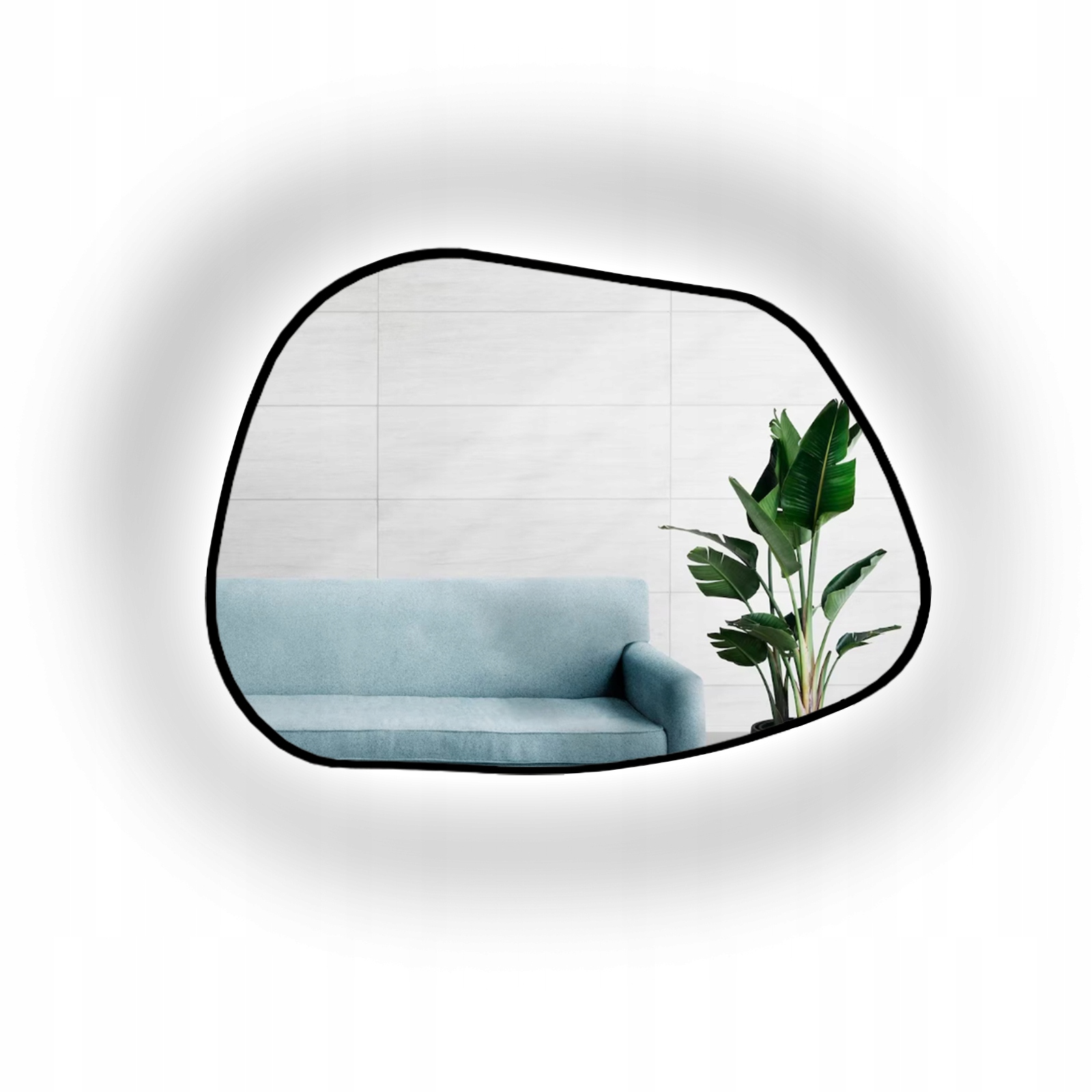 Zrcadlo v černém rámu s Led podsvícením 138X100