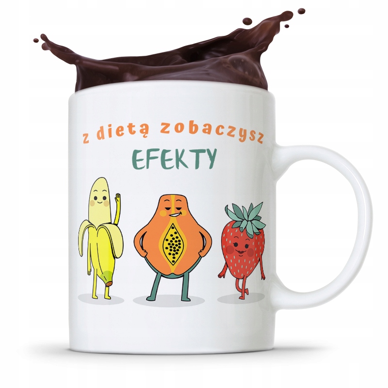 DLA DIETETYKA DIETETYCZKI KUBEK ZOBACZYSZ EFEKTY z Nadrukiem ze Zdjęciem