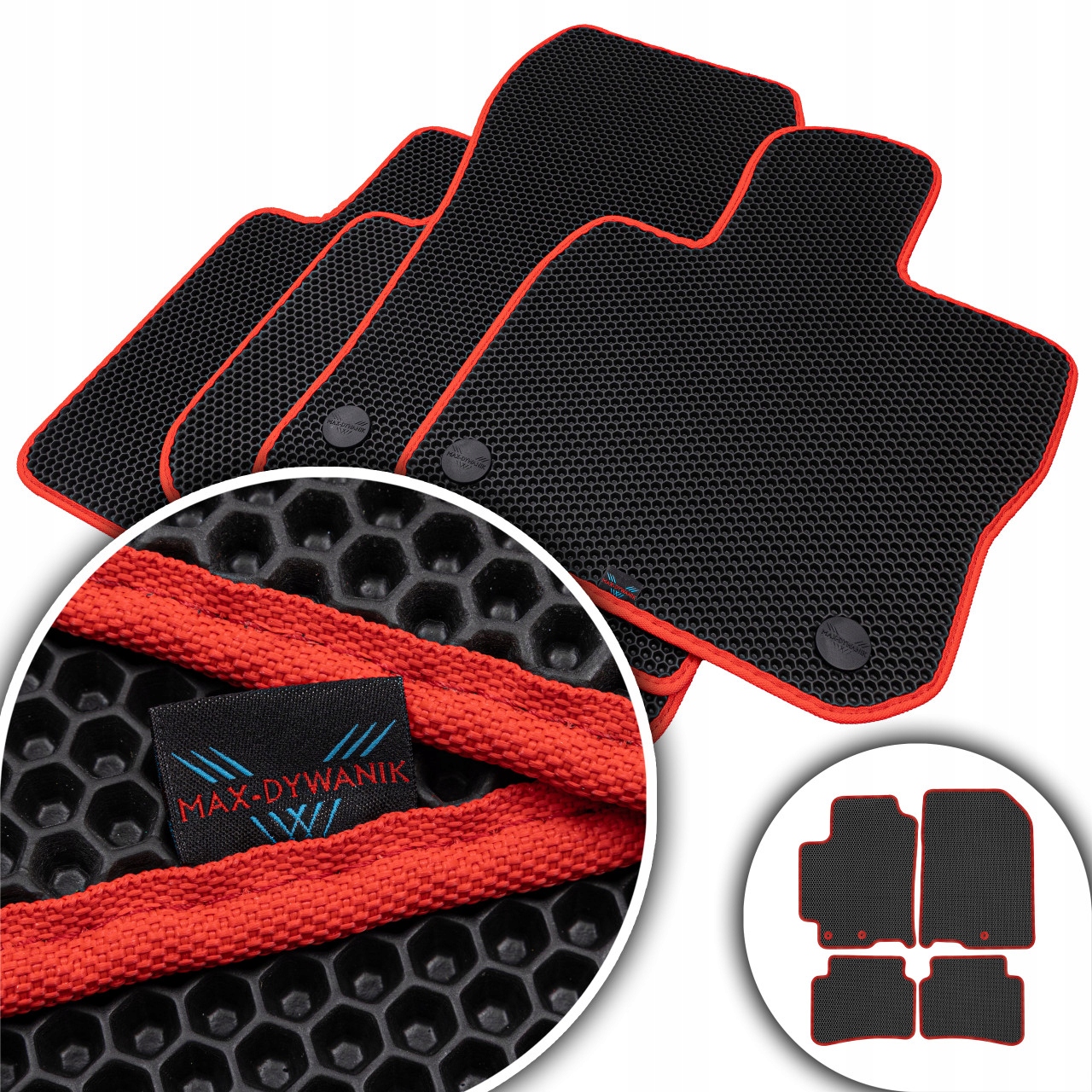 Kia Rio IV 2017-2023 Koberce Eva Eternity Čierne Honey