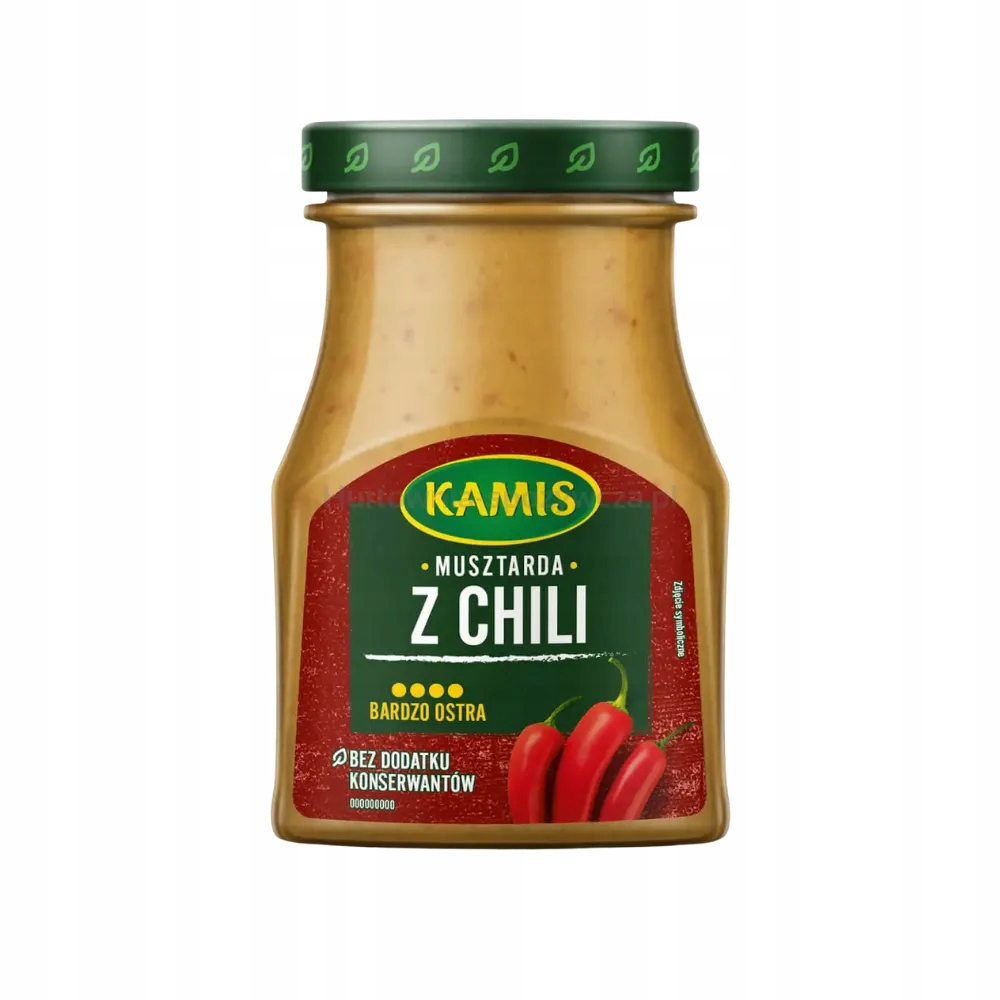 Levně Kamis hořčice Strong s řezaným chilli 185 g