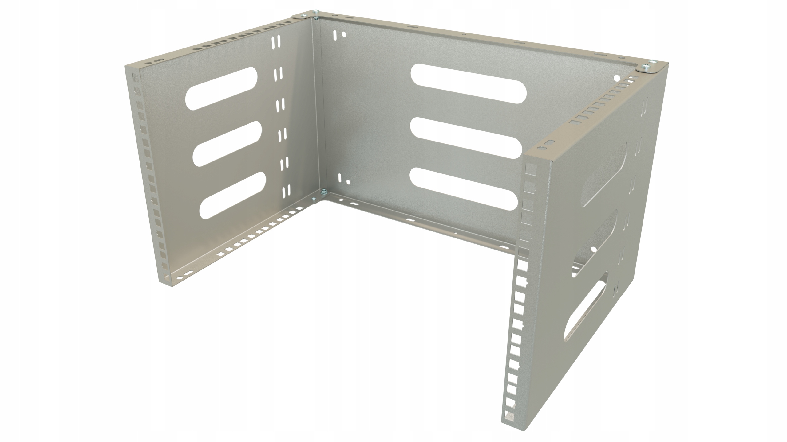 Uchwyt Ścienny Rack 19'' 6U/4U 330mm do Urządzeń Sieciowych Szary Stalflex