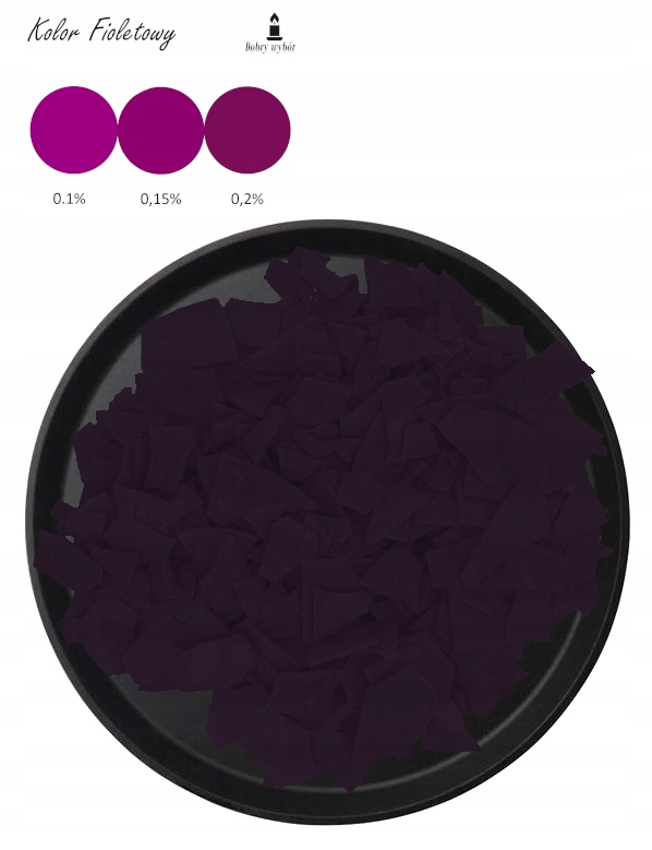 

Barwnik do świec wosku parafiny Fioletowy 2g