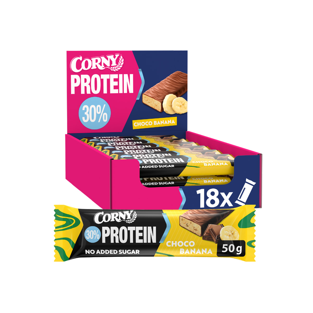 Corny Protein 30 %, Banán 18x50g