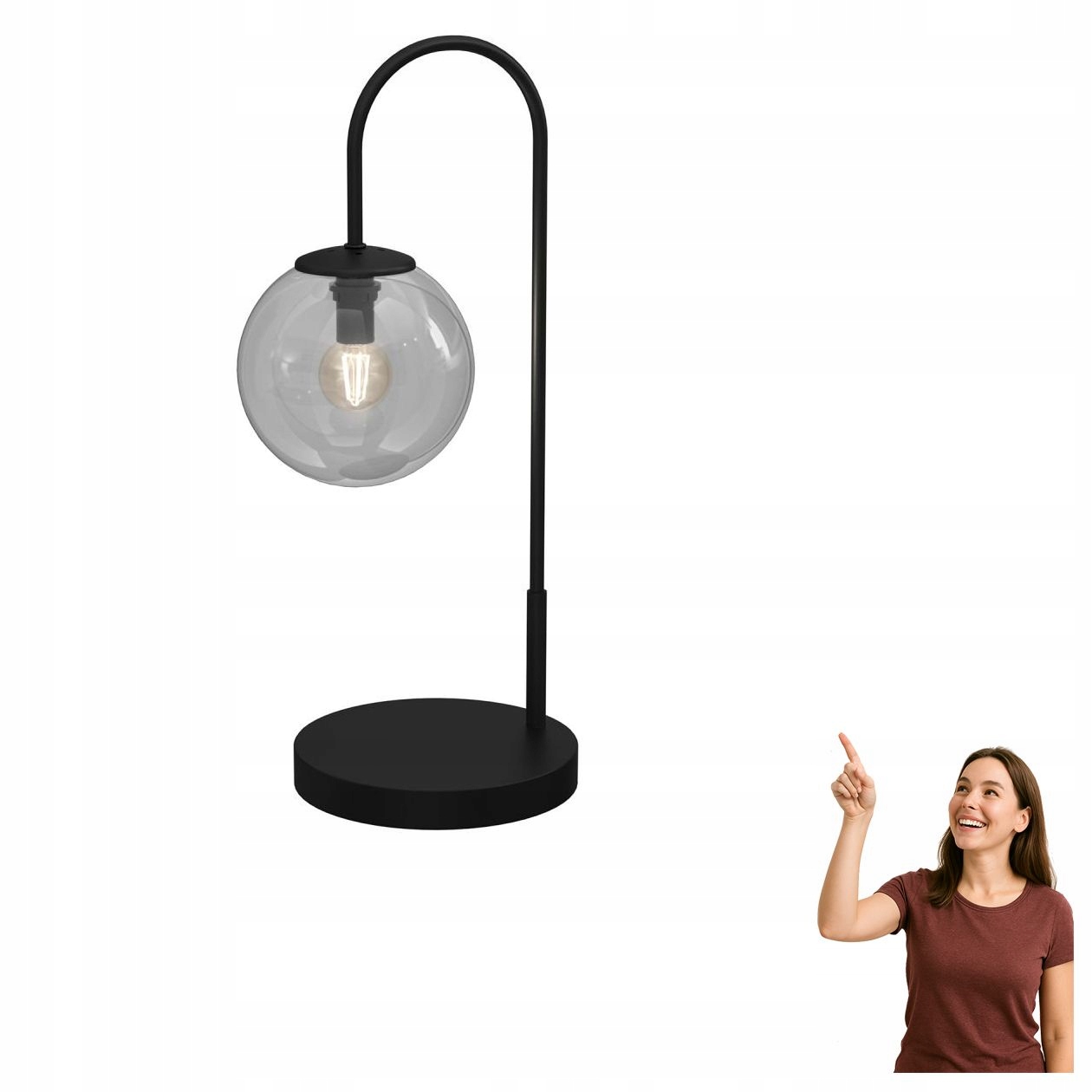 Kancelárska lampa dymová guľa Cambridge 3699 Luminex