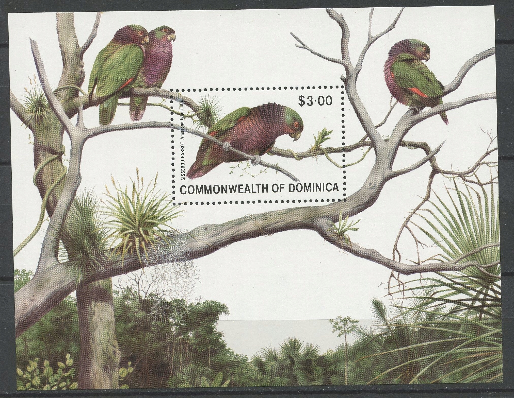 Dominica** Mi. Blok 68 Ptaki