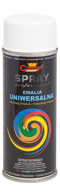 Champion Spray Uniwersalny 400ml Śnieżna Biel Matowy Ral 9003