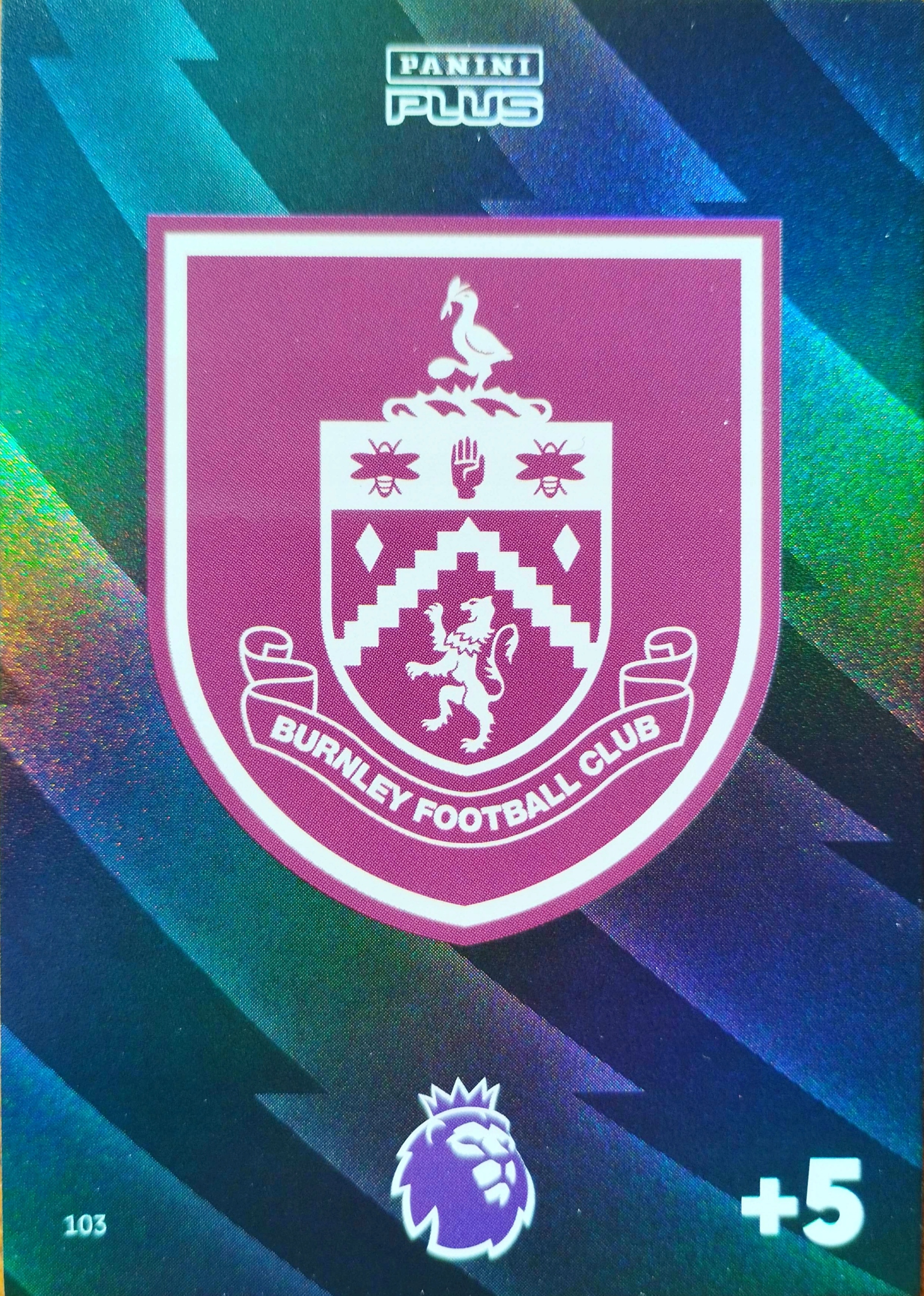 Panini Premier League 2024 Plus Club Badge 103 Burnley