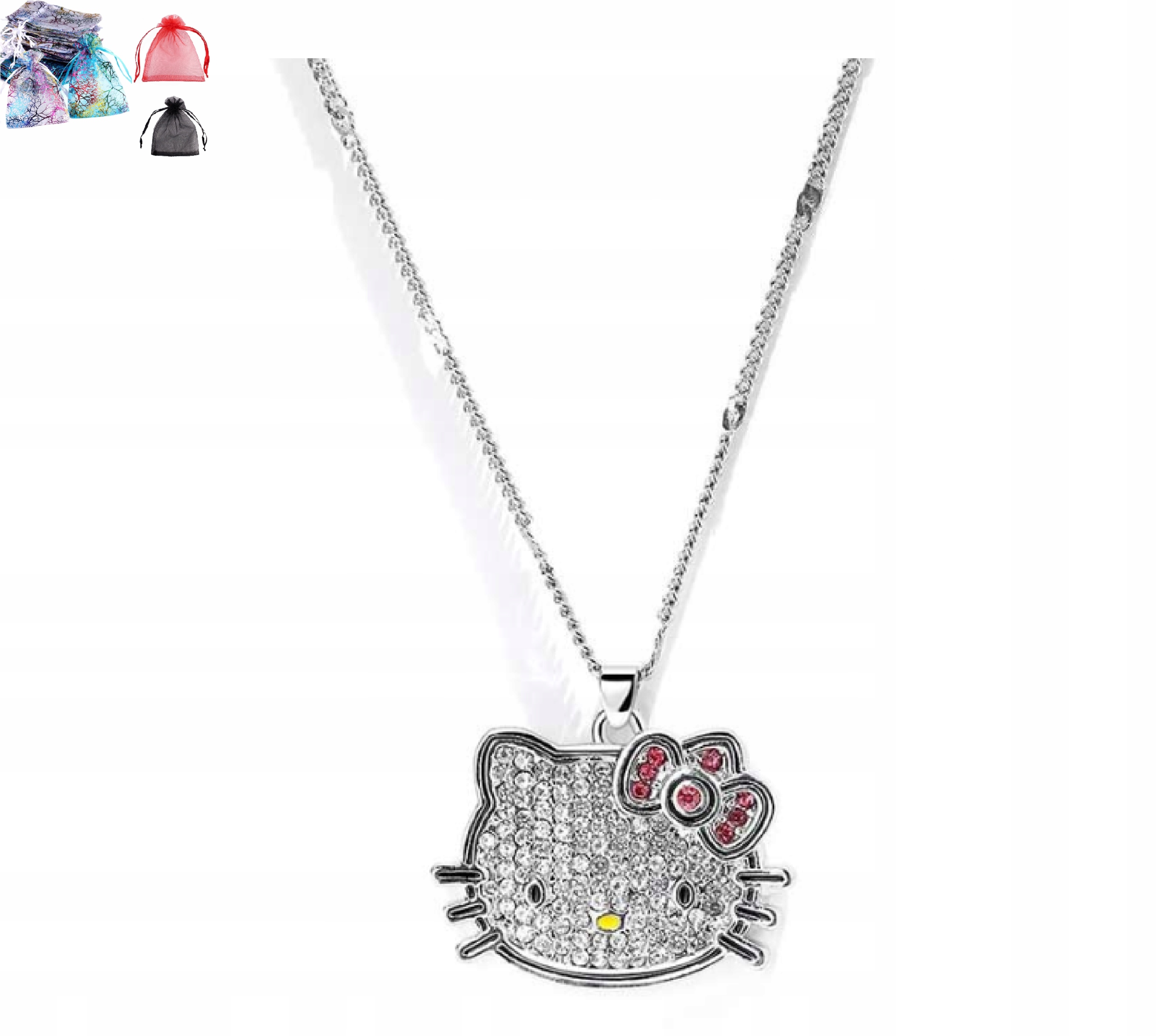 Naszyjnik Hello Kitty Fairy Goth Cyrkonie Gratis Marka Inna marka