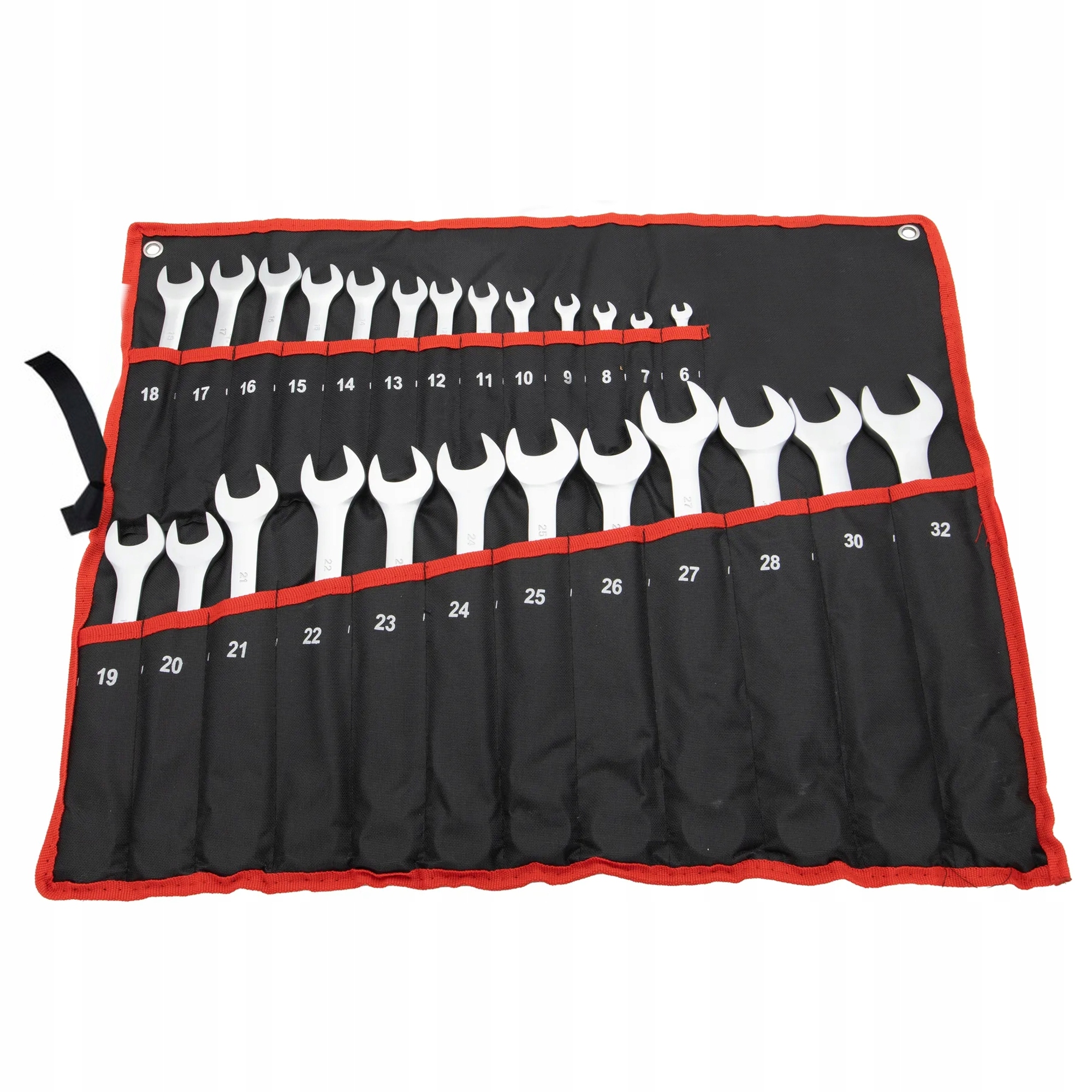 Zestaw Kucz Klucze PŁASKIE OCZKOWE 6-32mm Komplet Kluczy Płaskich Pokrowiec EAN (GTIN) 5905369251658