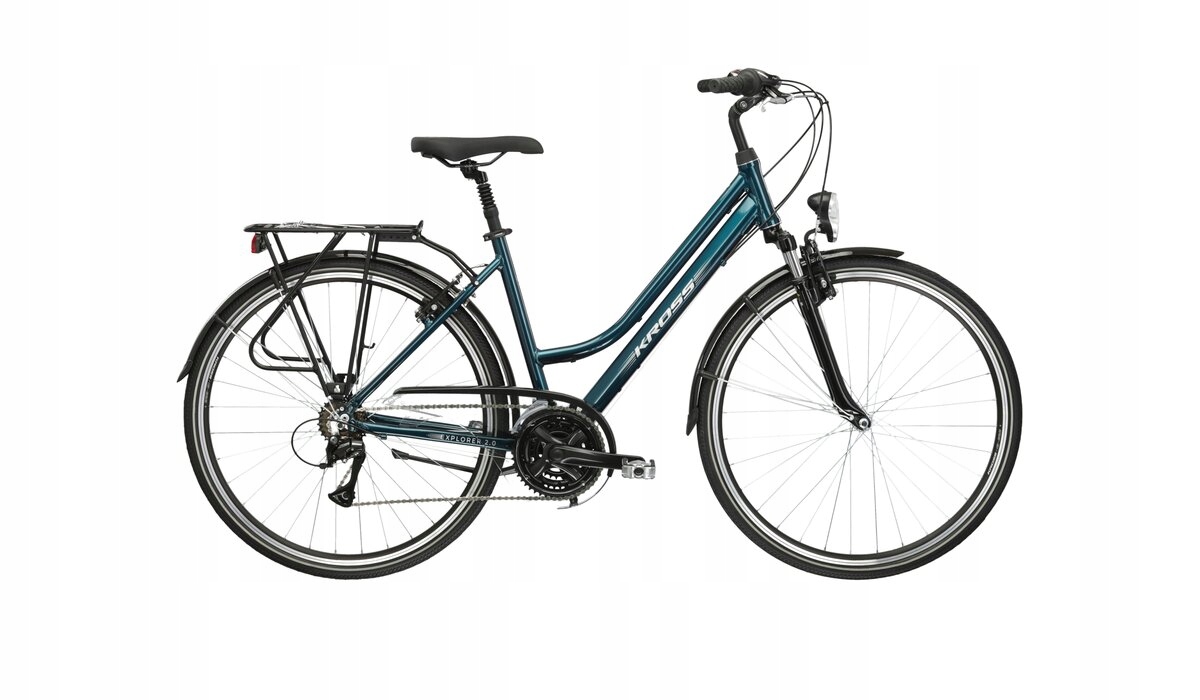 Rower trekkingowy Kross Explorer 2.0 rama 19 cali koło 28 cali turkusowy