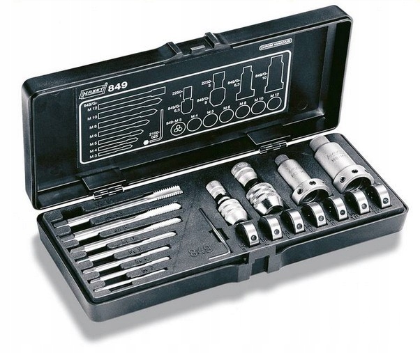 Hazet Zestaw Do Gwintowania IG AG M3 M4 M5 M6 M8 M10 M12 849