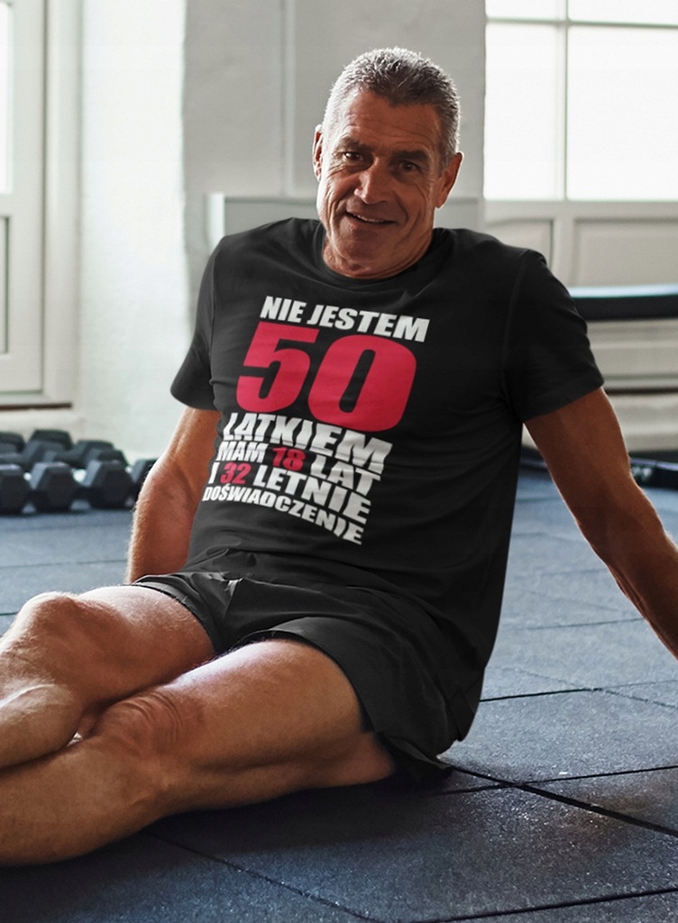 KOSZULKA MĘSKA PREZENT URODZINY 50 LAT ON Marka inna