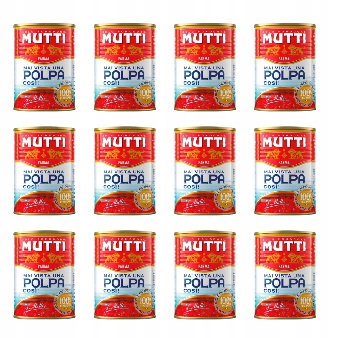 Sada italských rajčatová polpa 12 x 400 g Mutti 100% konzervovaná rajčata