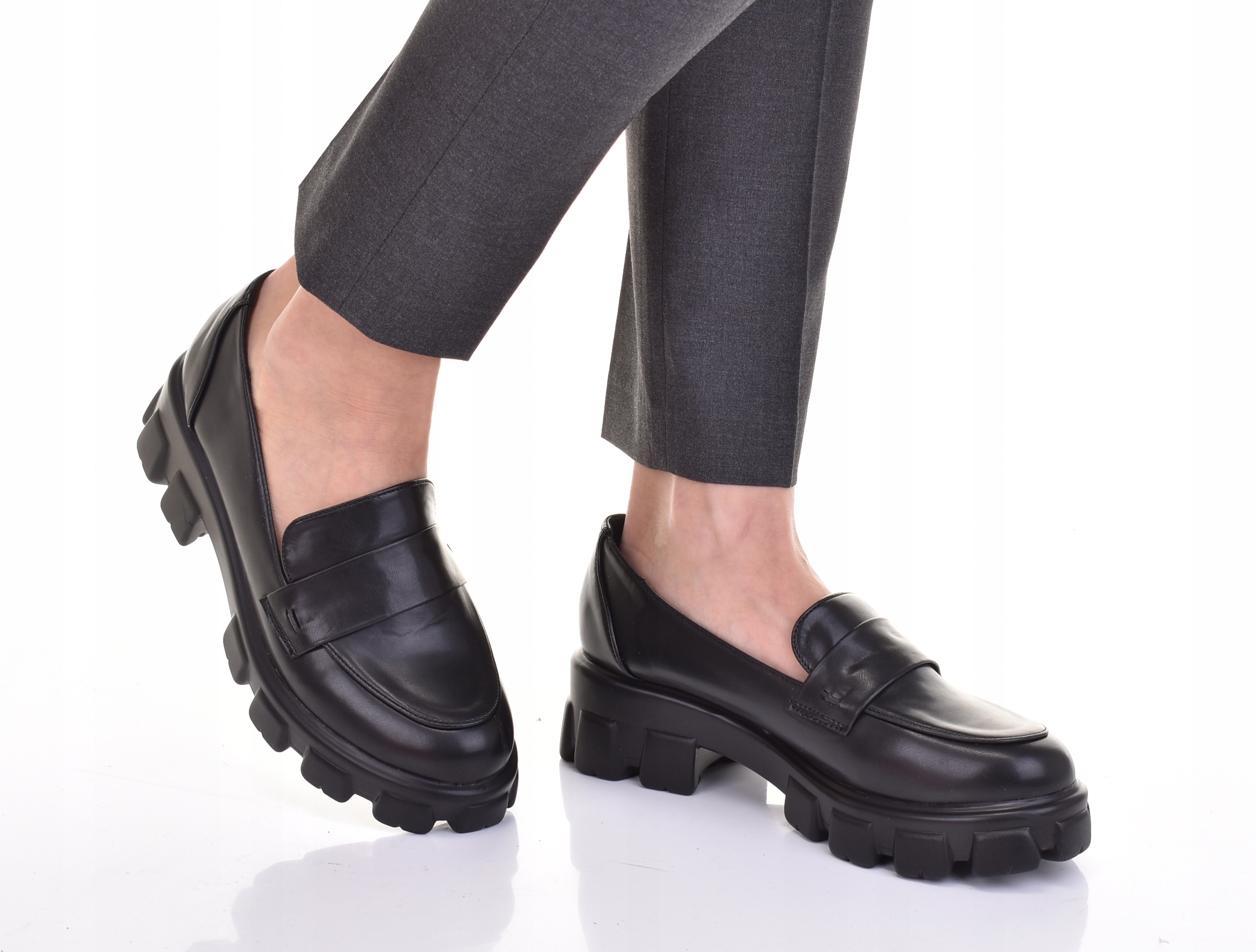 ELEGANCKIE PÓŁBUTY DAMSKIE LOAFERSY EKOSKÓRA MODNE MOKASYNY Marka bez marki