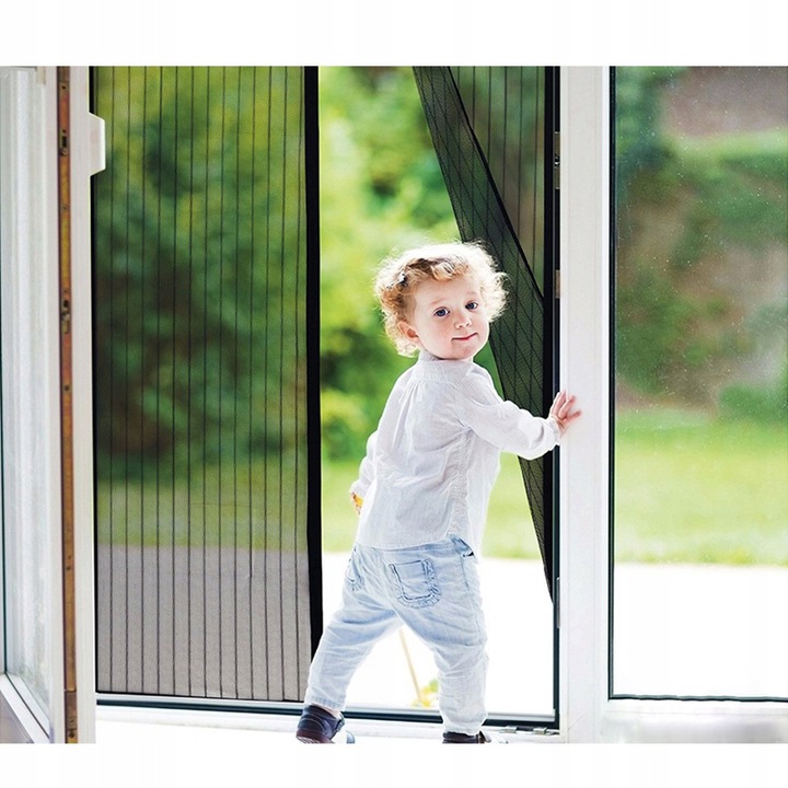 MOSKITIERA MAGNETYCZNA DRZWI 80/90/100 x 210/220cm Maks. szerokość 90 cm