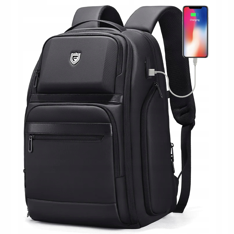 Powiększany dwukomorowy Plecak na laptopa 17,3" FRN0008 Usb bagaż podręczny