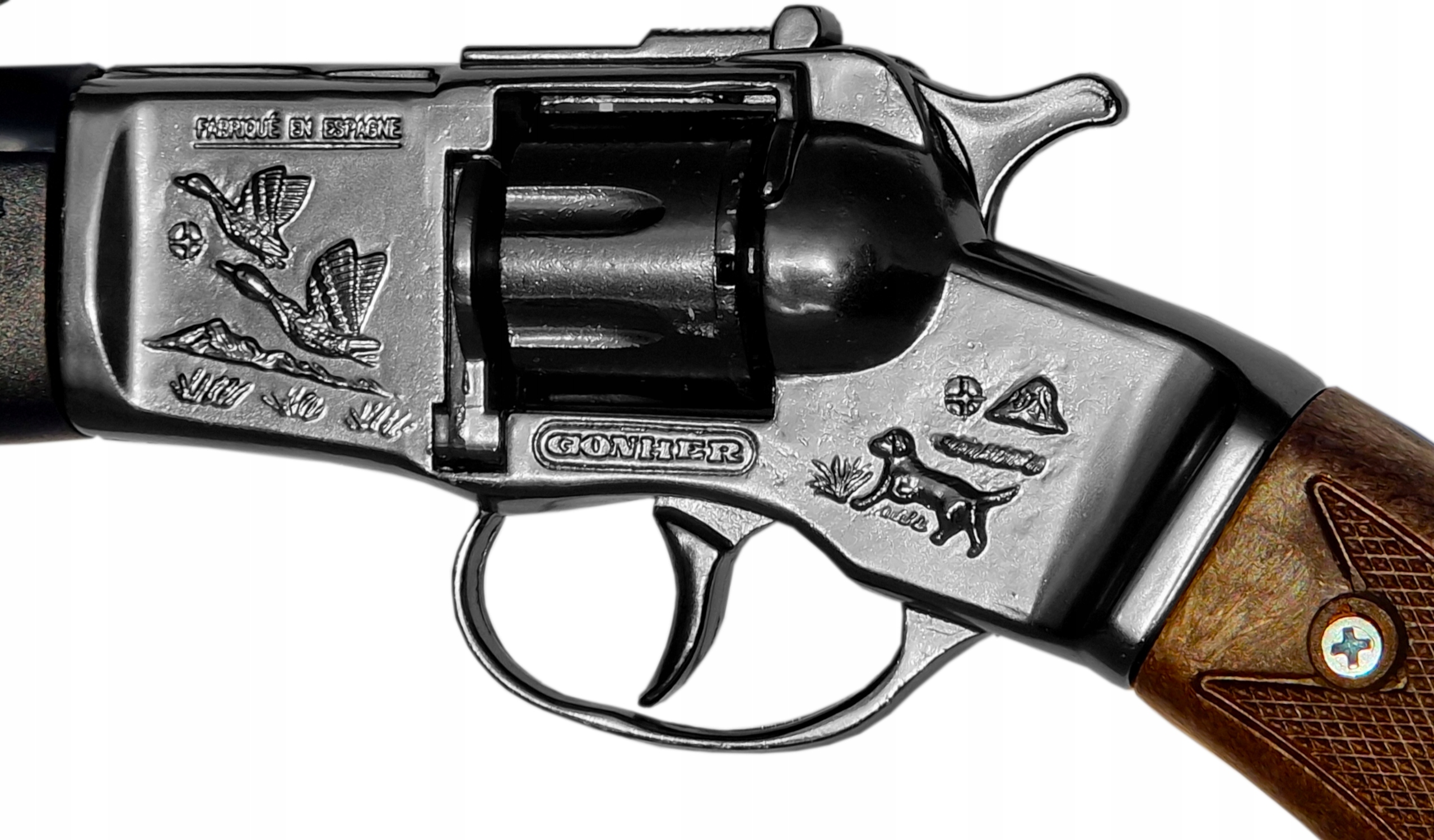 GONHER METALOWA STRZELBA HUKOWA NA KAPISZONY KOWBOJSKA KARABIN + 3x SPŁONKA Marka inna