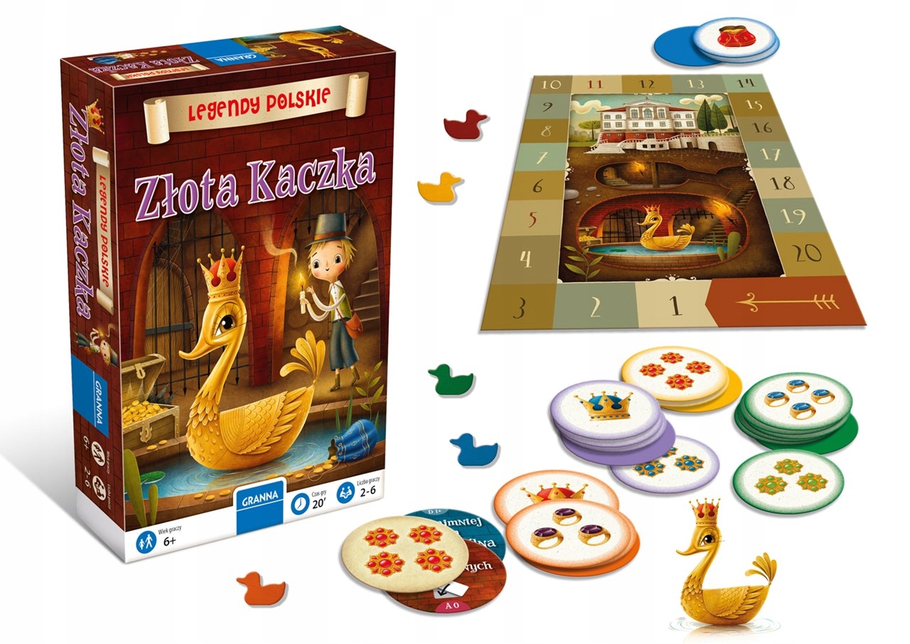 Gra Planszowa Planszówka Dla Najmłodszych Dzieci Gra Rodzinna Złota Kaczka