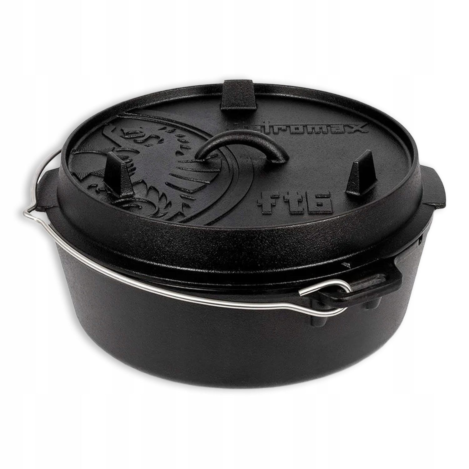 Liatinový kotlík Petromax Dutch Oven s plochým dnom 5,5 L
