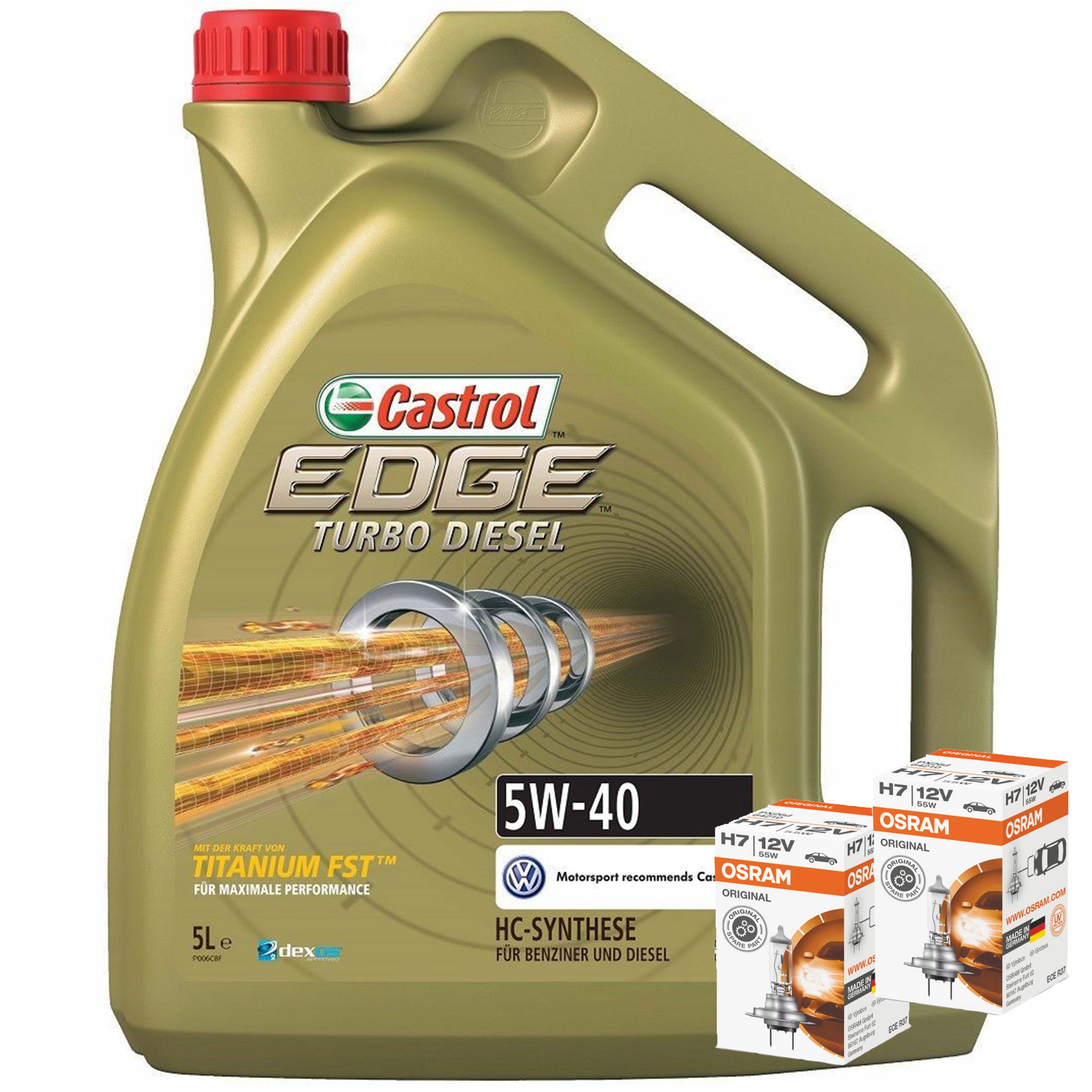 

Olej Castrol Edge 5W-40 Pc Td 5L+ Osram Żarówki H7