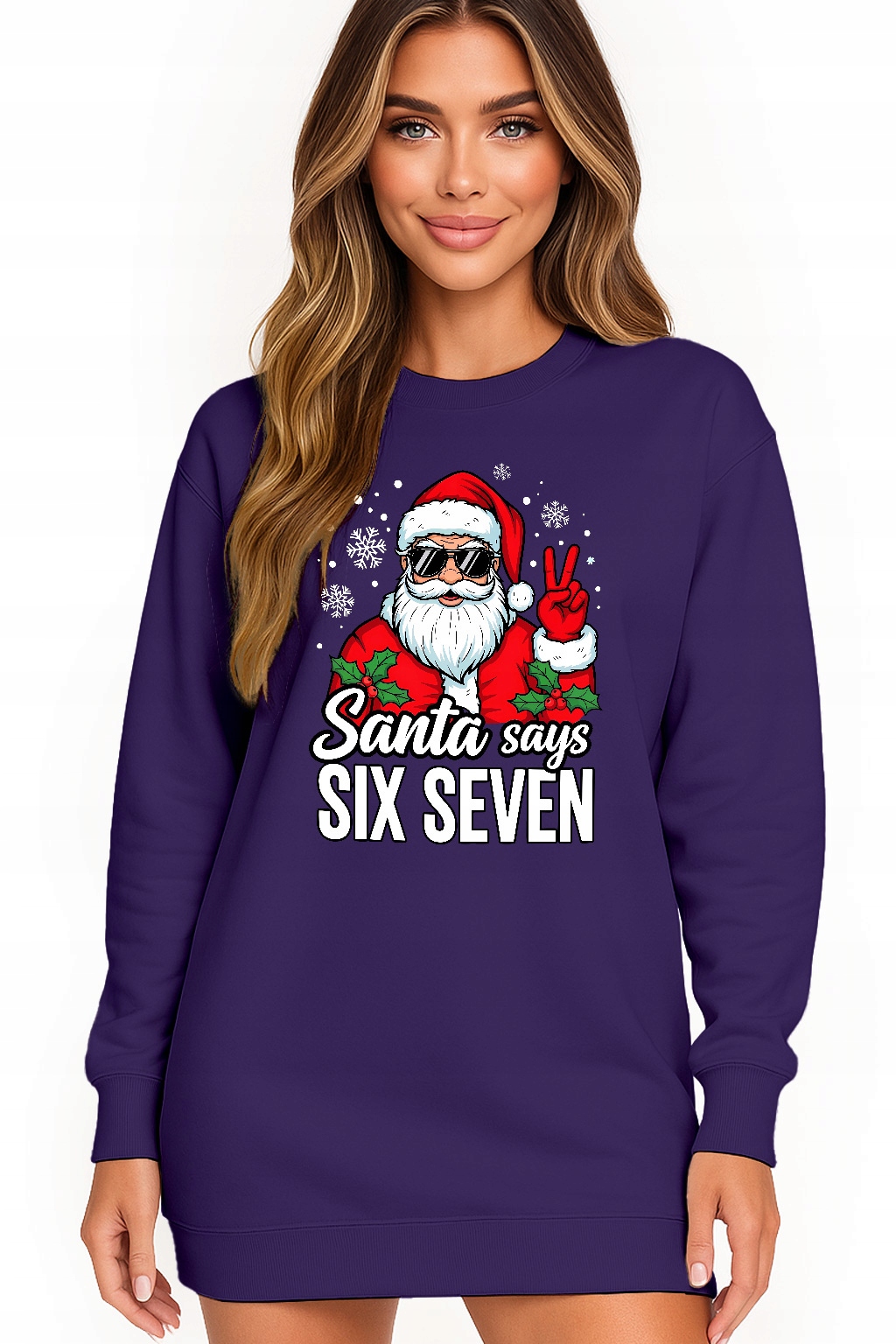 Mikina Vánoční Oversize Šaty Six Seven 67 Dárek K Vánocům M