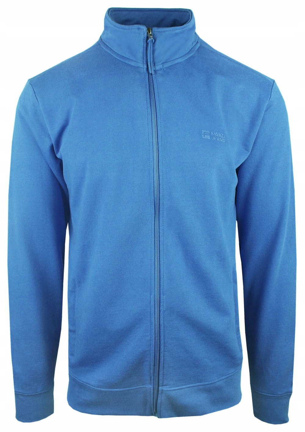 Lehká mikina na zip s vysokým límcem Pako Jeans modrá 3XL