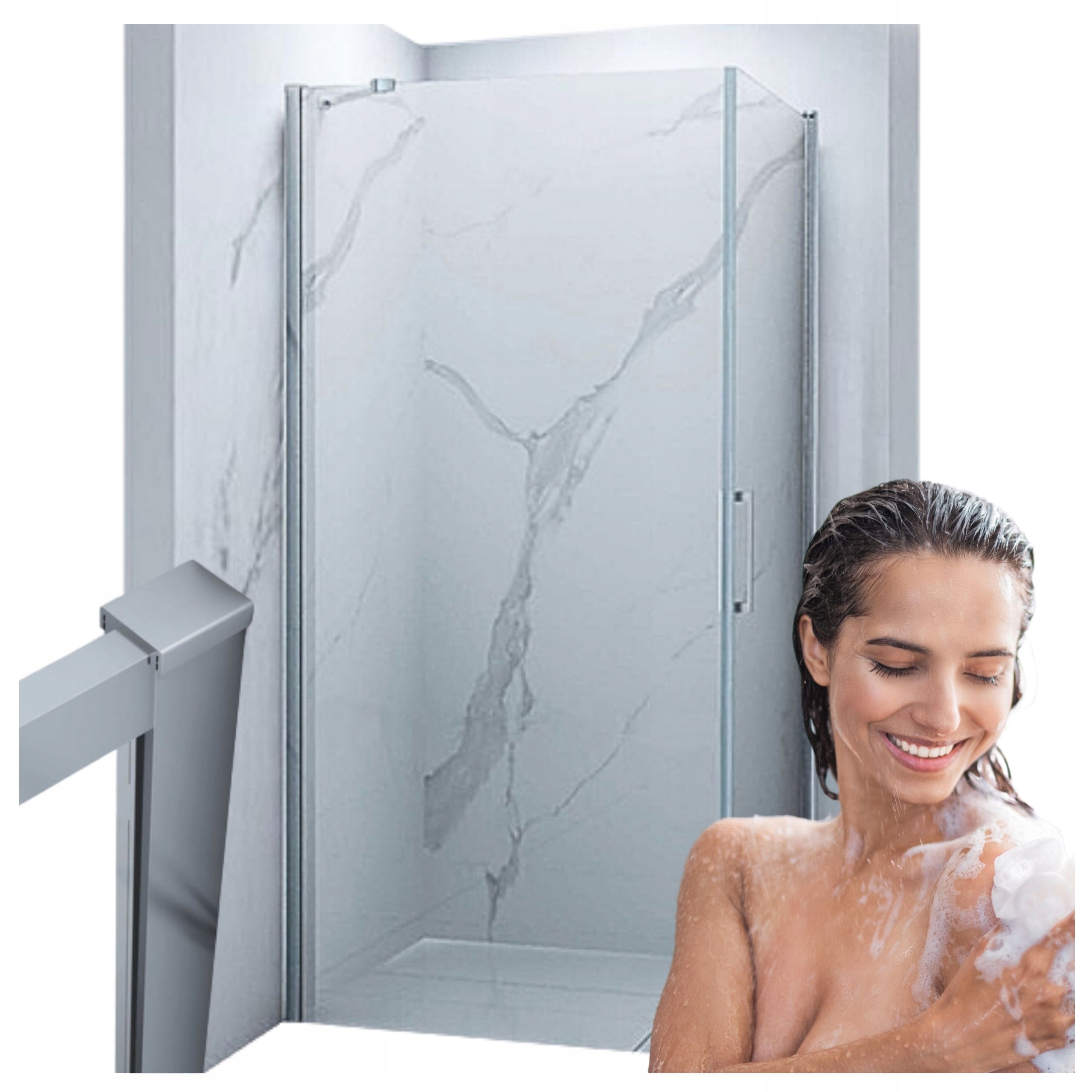 Sprchový Kout Franklin Čtvercová Transparentní 80X80X190 Chrom