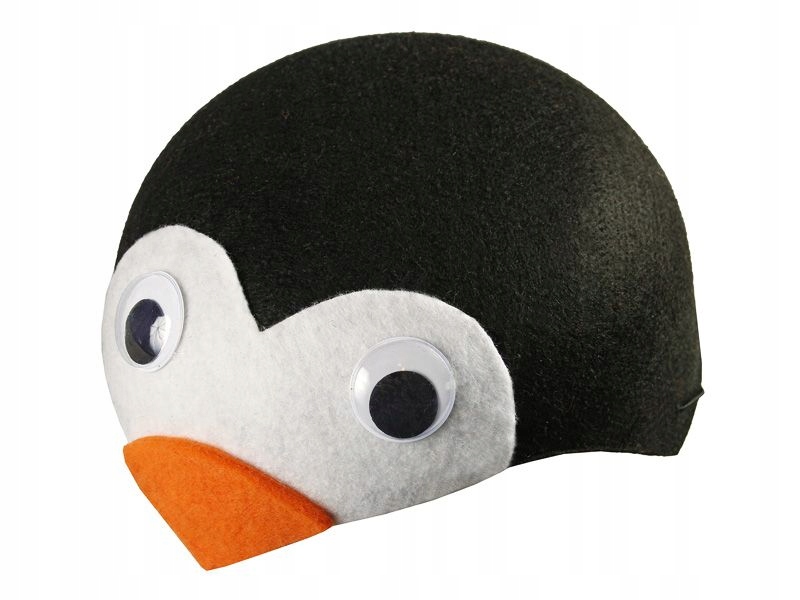 

Czapka Pingwinek Ruchome Oczy Filcowa Czarna