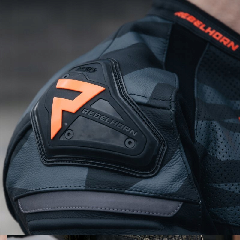KURTKA SKÓRZANA REBELHORN VANDAL BLACK/FLO RED 44 Model Vandal