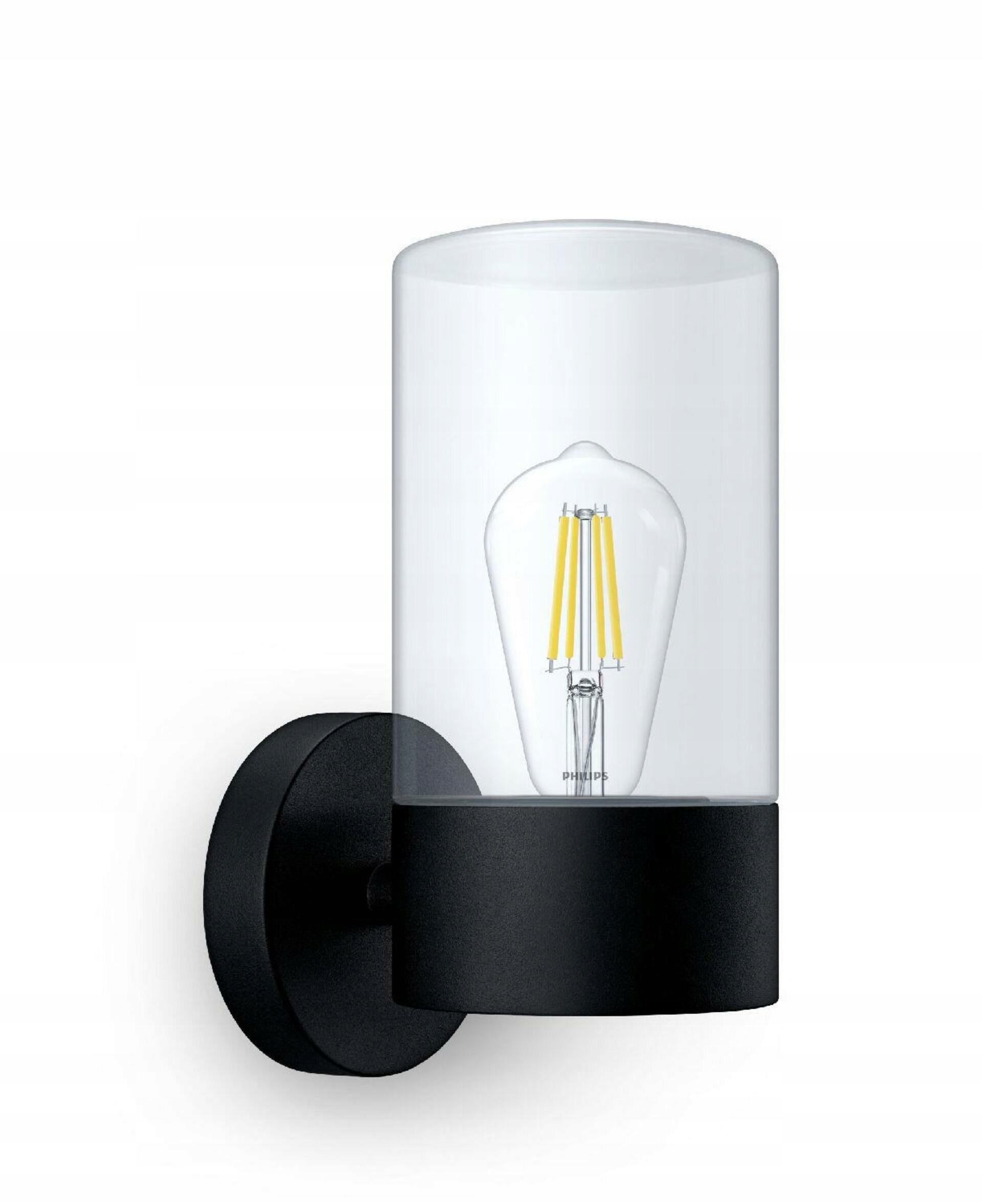 Philips Flareon venkovní nástěnné svítidlo E27, IP44, černé, bez žárovky