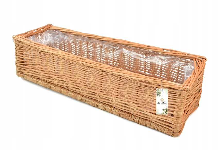 Balkonový truhlík na květiny Balkonová proutěná krytka z proutí 70 cm F