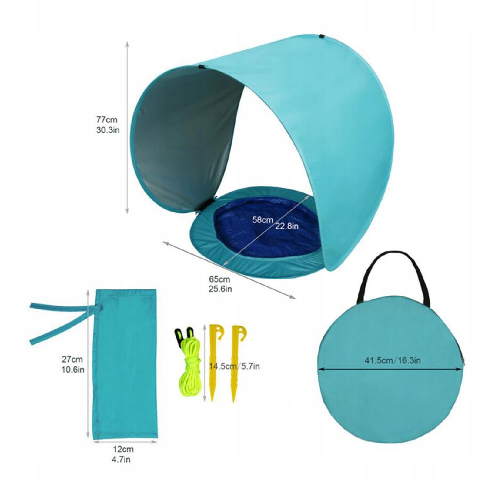 -namiot plażowy dla niemowląt z basenem, Model Mata do zabawy dla maluchów Ochrona przed