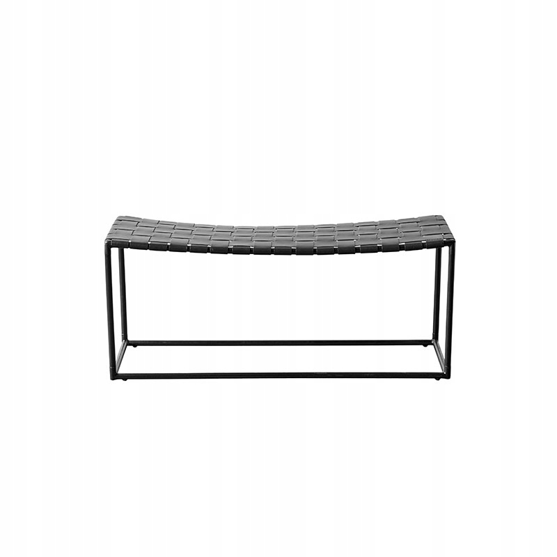 Muubs Soho Lavička s koženým sedadlom čierna