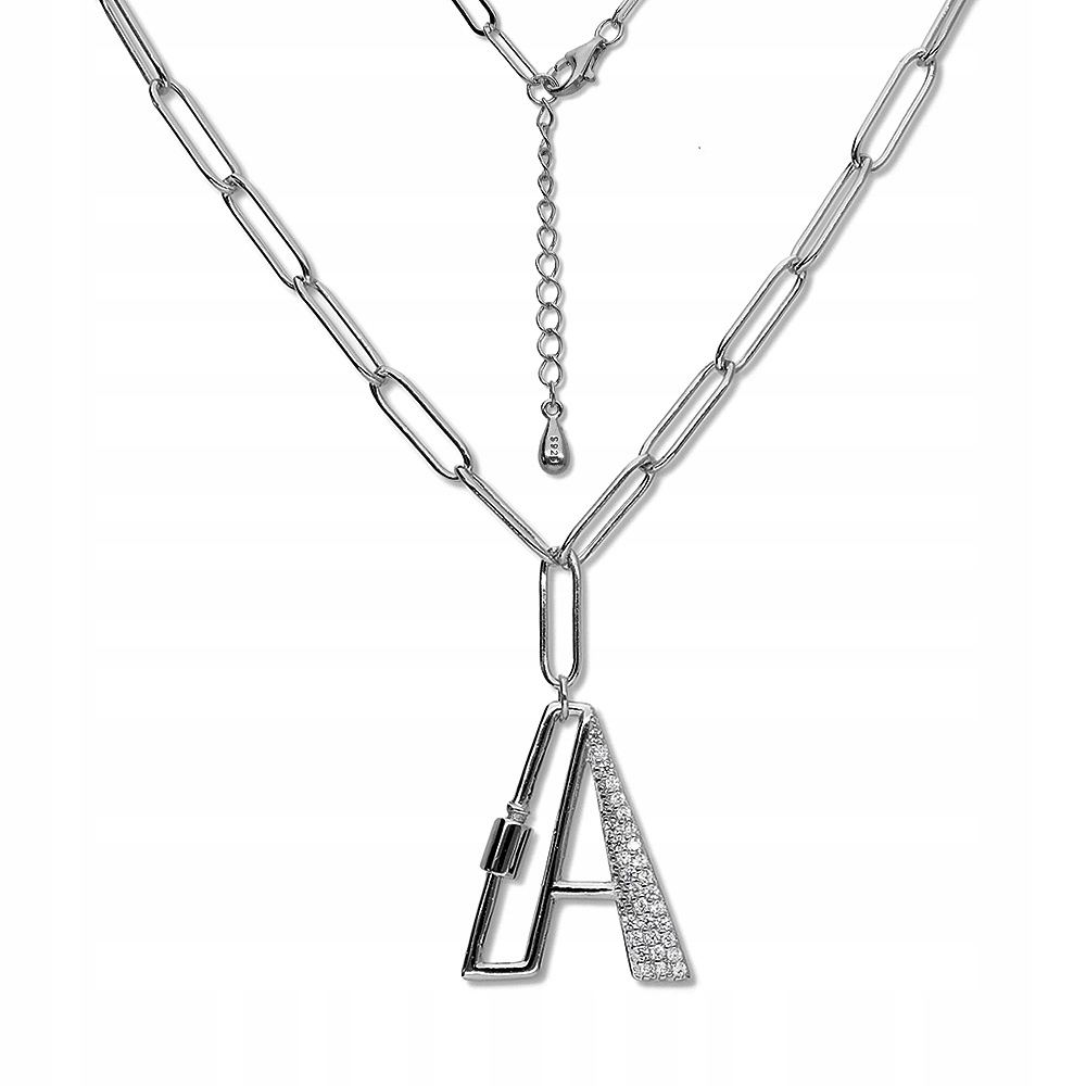 Stříbrný náhrdelník s písmenem „a“ Ag 925 N05178