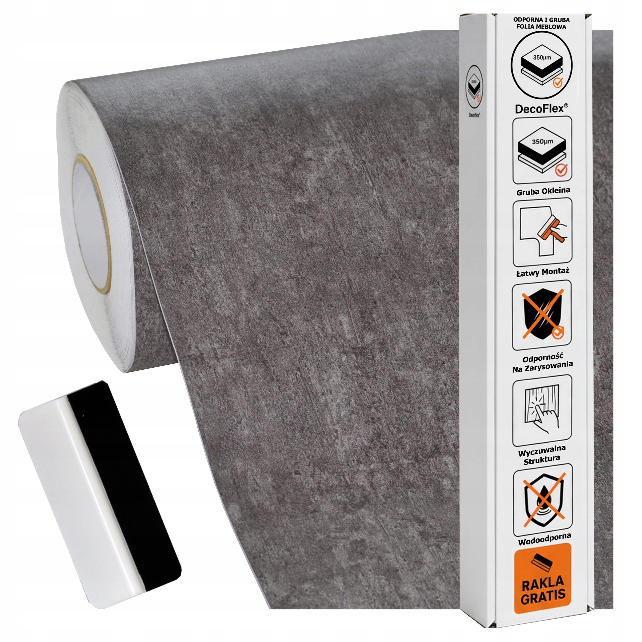 Nábytková dýha Samolepicí 60 x 500 cm Dveřní deska Silná struktura Granit