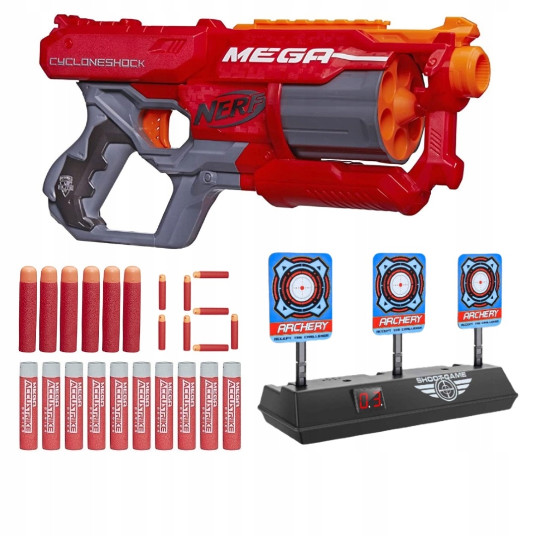 

Nerf Wyrzutnia Cycloneshock Tarcza Dodatki