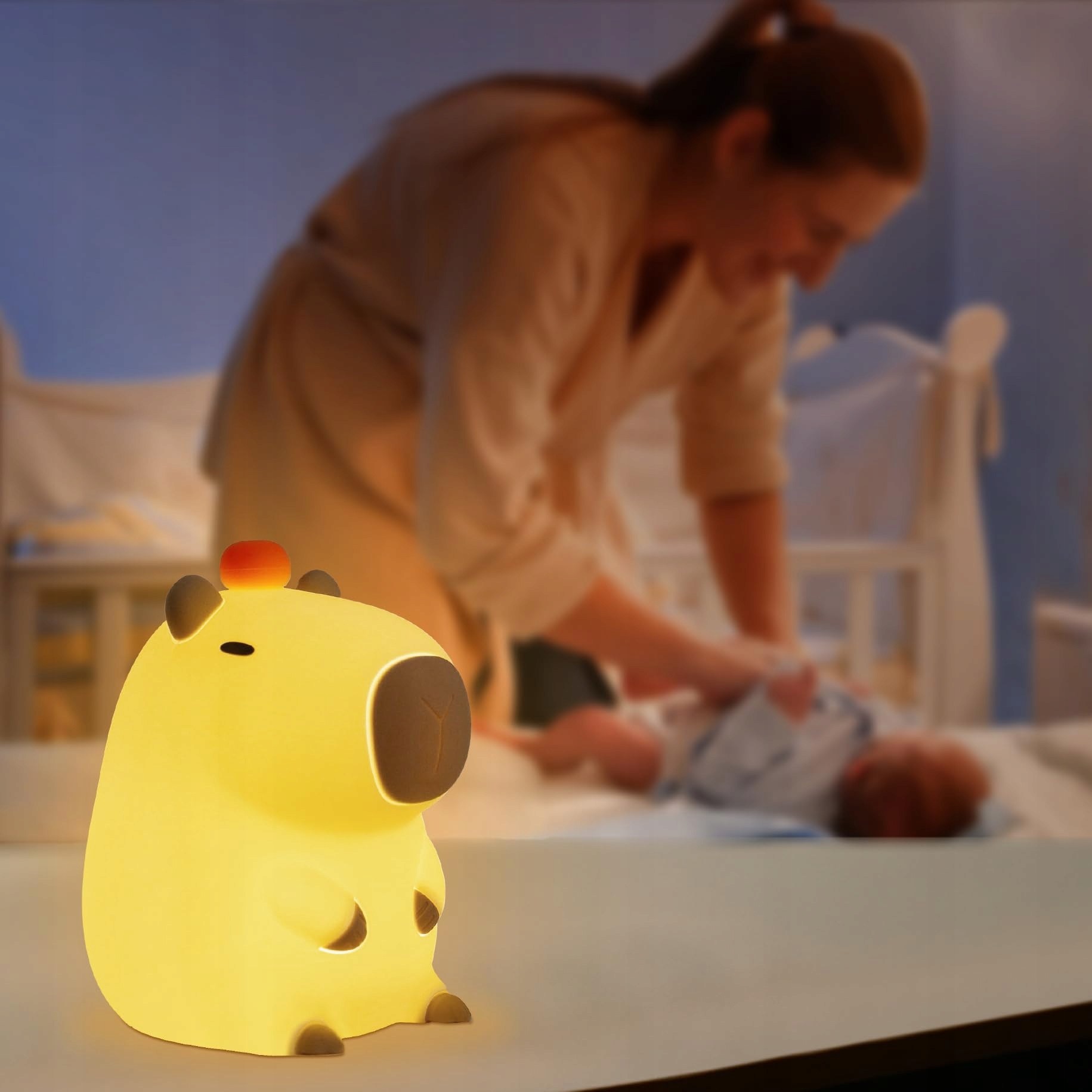 YUANDIAN Lampka Nocna Kapibara Dotykowa Dimmowalna Dla Dzieci i Nastolatków — miniatura 7