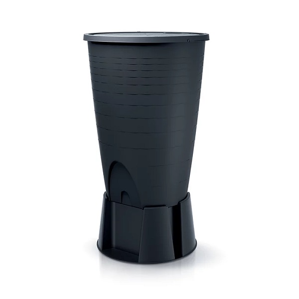 Zbiornik na deszczówkę antracyt z podstawą 260l PERUNO IDPE260S-S433